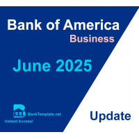 Fillable 2025 June Bank of America Business Statement Template